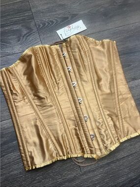 Forplay Gold Satin Underbust Corset